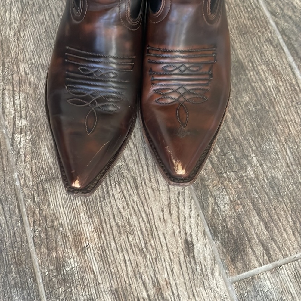 Buffalo David Bitton Brown Leather Western Cowboy Boots - Picture 11 of 16